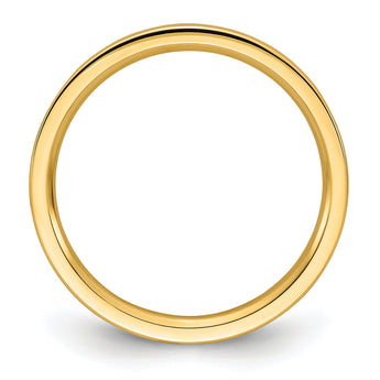 14k Yellow Gold 2mm Standard Weight Flat Comfort Fit Wedding Band Size 4