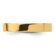 14k Yellow Gold 4mm Standard Weight Flat Comfort Fit Wedding Band Size 4