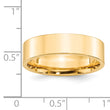 14k Yellow Gold 6mm Standard Weight Flat Comfort Fit Wedding Band Size 4