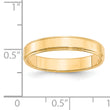 14k Yellow Gold 4mm Flat with Step Edge Wedding Band Size 4