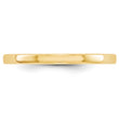 14k Yellow Gold 2mm Lightweight Flat Wedding Band Size 4