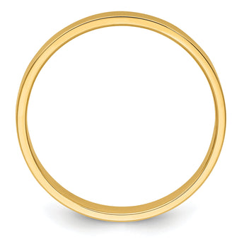 14k Yellow Gold 3mm Lightweight Flat Wedding Band Size 4