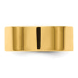 14k Yellow Gold 8mm Lightweight Flat Wedding Band Size 4