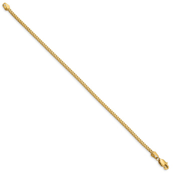 14K 7 inch 2mm Franco with Lobster Clasp Bracelet