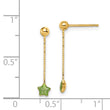 14k Madi K Enameled Star Chain Dangle Post Earrings