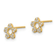 14k Madi K CZ Flower Post Earrings