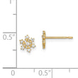 14k Madi K CZ Snowflake Post Earrings