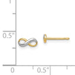 14k w/Rhodium Madi K Infinity Post Earrings