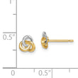 14k w/Rhodium Madi K Love Knot Post Earrings