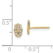 14k Madi K CZ Hamsa Post Earrings