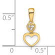 14k Madi K CZ Hearts Dangle Pendant