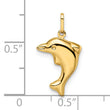 14k Madi K Polished 3-D Dolphin Pendant