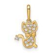 14k Madi K CZ Cat Pendant