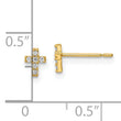 14k Madi K CZ Cross Post Earrings