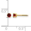 14k Madi K 3mm Garnet Earrings - Birthstone Company