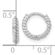 14K White Gold Madi K Polished Hoop Earrings