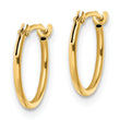 14K Madi K Polished Hinged Hoop Earrings