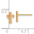 14k Madi K Two-tone Cross Post Earrings