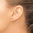 14k Madi K and Black Rhodium-plated Polished Smiley Face Post Earrings