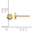 14k Madi K and Black Rhodium-plated Polished Smiley Face Post Earrings