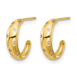 14k Madi K Polished CZ Post Hoop Earrings - Birthstone Company