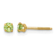 14k Madi K 3mm Peridot Earrings - Birthstone Company