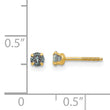14K Gold Madi K 3mm Imitation Alexandrite Birthstone Stud Earrings Polished, Nickel-Free