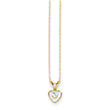 14K Gold Aquamarine Heart Necklace March Birthstone Elegance
