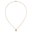 14K Gold Rhodolite Garnet Heart Necklace June Birthstone Elegance 18 in - Birthstone Company