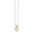14K Gold Opal Heart Necklace with Natural Phenomena Stone