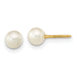14K Gold Freshwater Pearl Stud Earrings with Screw Back Elegant and Nickel-Free