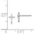 14k Madi K White Gold Cross Post Earrings