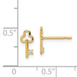 14k Madi K CZ Key Post Earrings