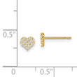 14k Madi K CZ Heart Post Earrings