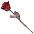 Burgundy Lacquer Dipped Copper Trimmed Real Rose - Sophia Jewelers