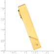 Kelly Waters Gold-plated .01 Ct. Diamond Polished and Satin Tie Bar - Birthstone Company