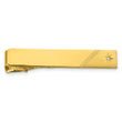 Kelly Waters Gold-plated .01 Ct. Diamond Polished and Satin Tie Bar - Birthstone Company