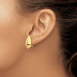 14k Polished Teardrop Omega Back Post Earrings