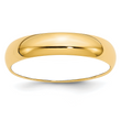 14k Yellow Gold 5mm Half-Round Wedding Band Size 4