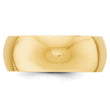 14k Yellow Gold 8mm Half-Round Wedding Band Size 4