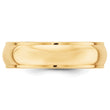 14k Yellow Gold 6mm Half Round with Edge Wedding Band Size 4