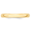 14k Yellow Gold 3mm Lightweight Half Round Wedding Band Size 4