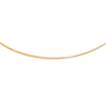Sterling Silver 925 Omega Necklace with Square Snake Design, 16-Inch Elegant Style