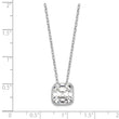 Sterling Silver 925 Round Pendant Necklace on 18" Cable Chain Elegant Design