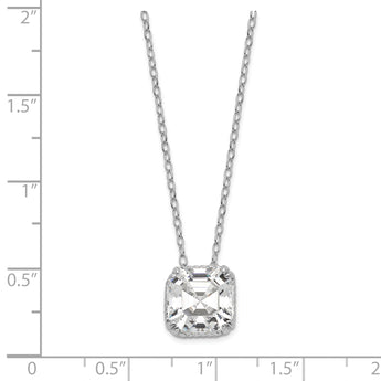 Sterling Silver 925 Round Pendant Necklace on 18