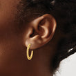 14K Yellow Gold High Polish Rope Hoop Earrings for Timeless Elegance - Birthstone Company