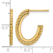 14K Yellow Gold High Polish Rope Hoop Earrings for Timeless Elegance - Birthstone Company