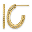 14K Yellow Gold High Polish Rope Hoop Earrings for Timeless Elegance - Birthstone Company