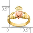 14k Two-tone Baby Claddagh Ring