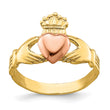 14k Two-tone Baby Claddagh Ring